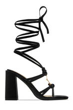 Load image into Gallery viewer, Stepping Out Lace Up Block Heels - Lime