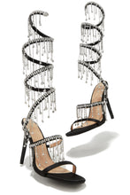 Load image into Gallery viewer, Black Single Sole High Heels with Embellished Detailing