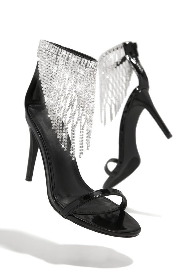 Load image into Gallery viewer, Formal Icon Embellished Dangle Heels - Black