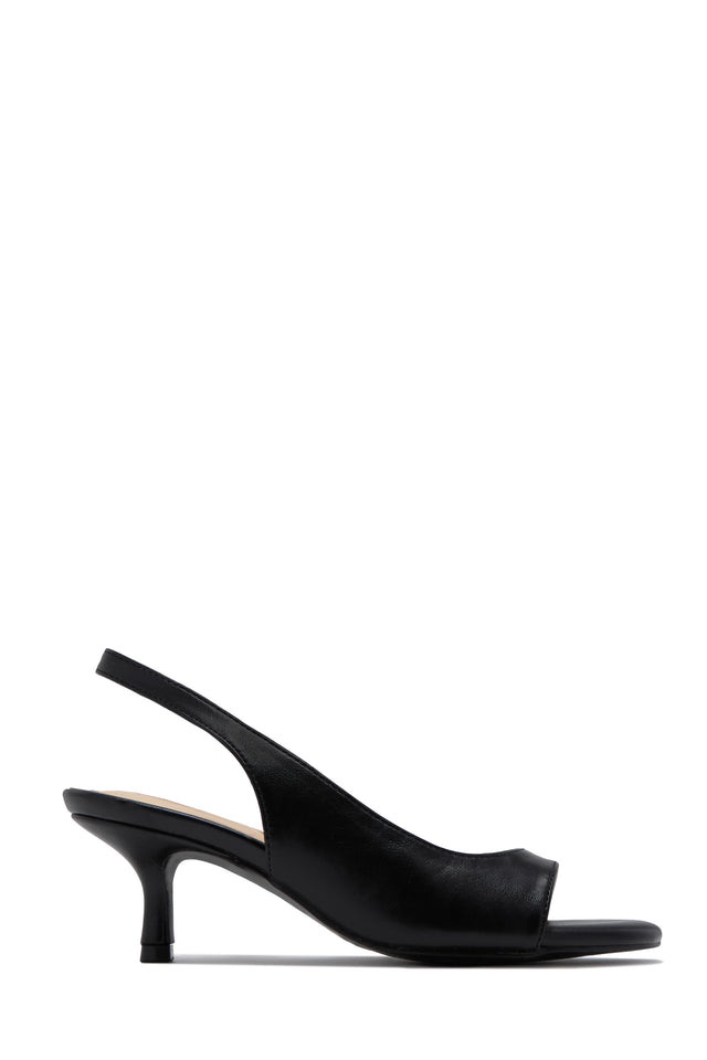 Load image into Gallery viewer, Becca Slingback Mid Heels - Black