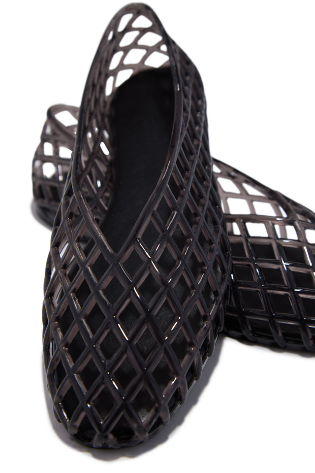 Load image into Gallery viewer, Layla Jelli Flats - Black