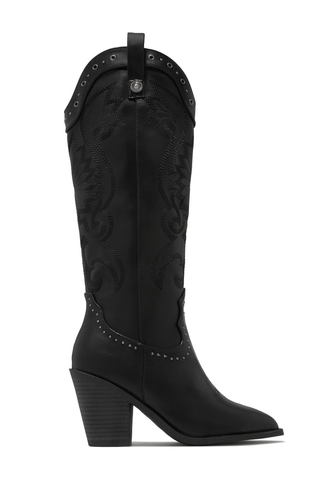 Load image into Gallery viewer, Festival Season Cowgirl Boots - Black