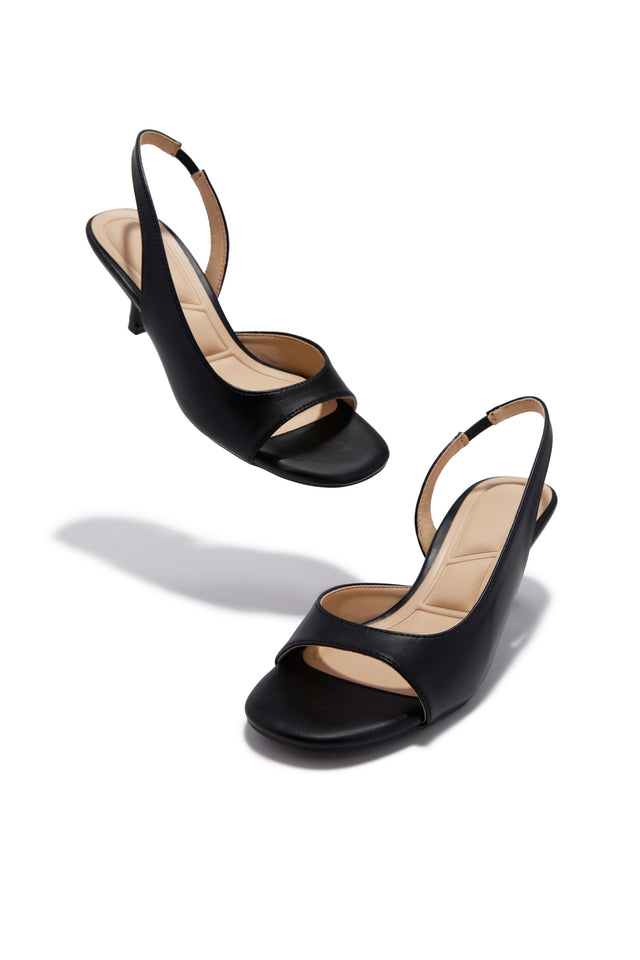 Load image into Gallery viewer, Becca Slingback Mid Heels - Black