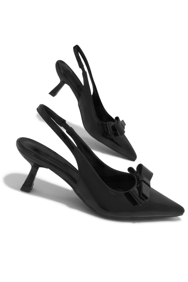 Load image into Gallery viewer, Alayna Mid Heel Slingback Pumps - Black