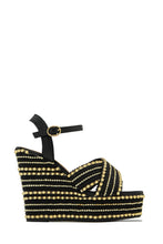 Load image into Gallery viewer, Nelo Platform Wedges - Black