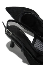 Load image into Gallery viewer, Chloey Slingback Mid Heel Pumps - Black