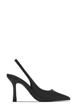 Load image into Gallery viewer, Kelly Slingback Pointed Toe Heels - Black