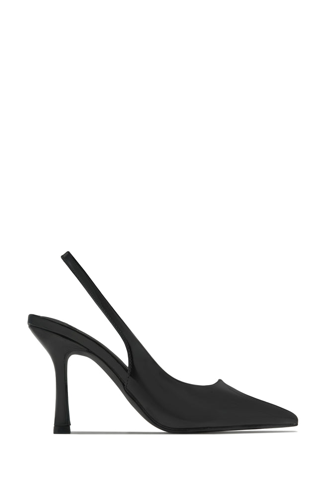 Load image into Gallery viewer, Kelly Slingback Pointed Toe Heels - Black