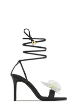Load image into Gallery viewer, Vacay Getaway Lace Up Single Sole Heels - Black