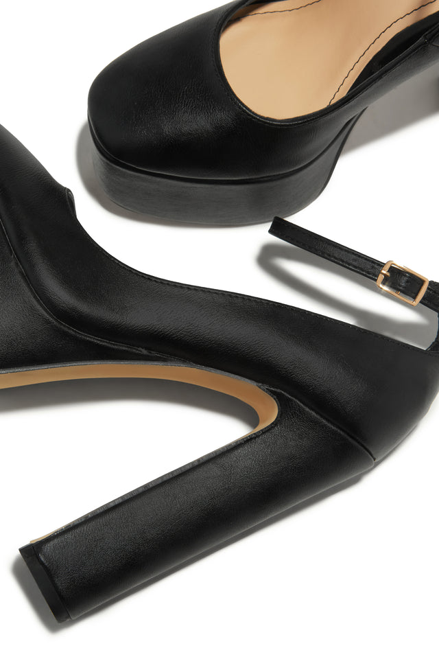 Load image into Gallery viewer, Annabelle Platform Block Heels - Black