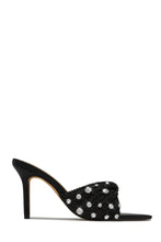 Load image into Gallery viewer, Black Embellished Single Sole Mule Heels