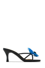 Load image into Gallery viewer, Malia Floral Mid Heel Mules - Black