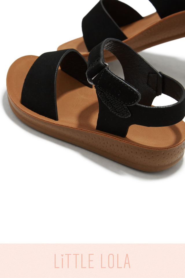Load image into Gallery viewer, Black Little Girl Sandals