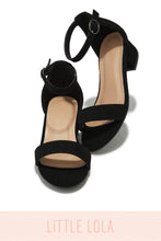 Load image into Gallery viewer, Black Chunky Heels For Toddler Girls