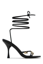 Load image into Gallery viewer, Nalani Lace Up Heels - Black
