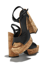 Load image into Gallery viewer, Elyna Platform Block Heels - Black