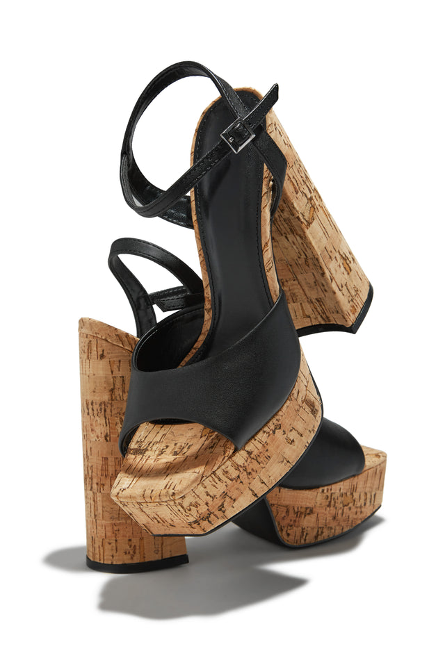 Load image into Gallery viewer, Elyna Platform Block Heels - Black