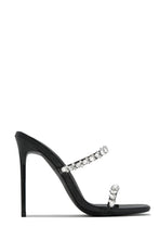 Load image into Gallery viewer, Black Single Sole Embellished High Heel Mules