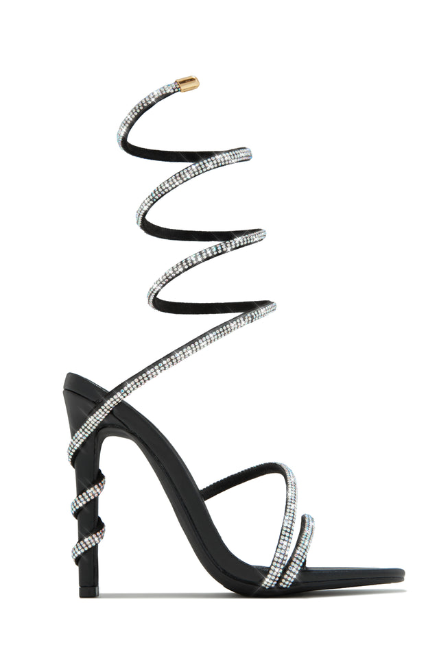 Load image into Gallery viewer, Andria Embellished Around The Ankle Coil Heels - Pink