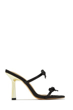 Load image into Gallery viewer, Simple Affair Bow Heel Mule - Black