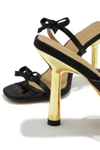 Load image into Gallery viewer, Simple Affair Bow Heel Mule - Black