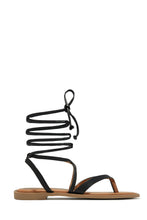 Load image into Gallery viewer, Lace Up Black Sandal