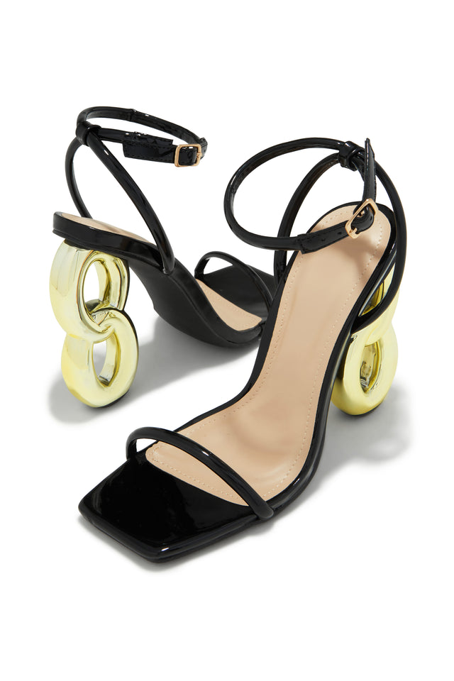 Load image into Gallery viewer, Black Shiny Heel