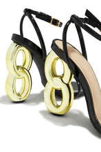 Load image into Gallery viewer, Gold Chunky heel