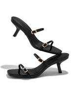 Load image into Gallery viewer, Disna Mid Heel Mules - Black