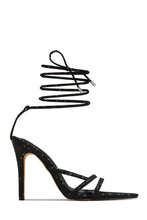 Load image into Gallery viewer, Black Lace Up Heels