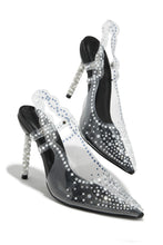 Load image into Gallery viewer, Gianella Embellished Slingback Pump Heels - Black