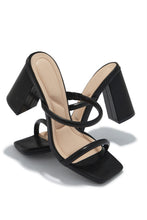 Load image into Gallery viewer, Jenna Block Heel Mules - Black