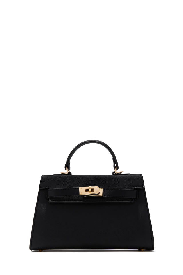 Load image into Gallery viewer, Nixie Structured Top Handle Mini Bag - Black