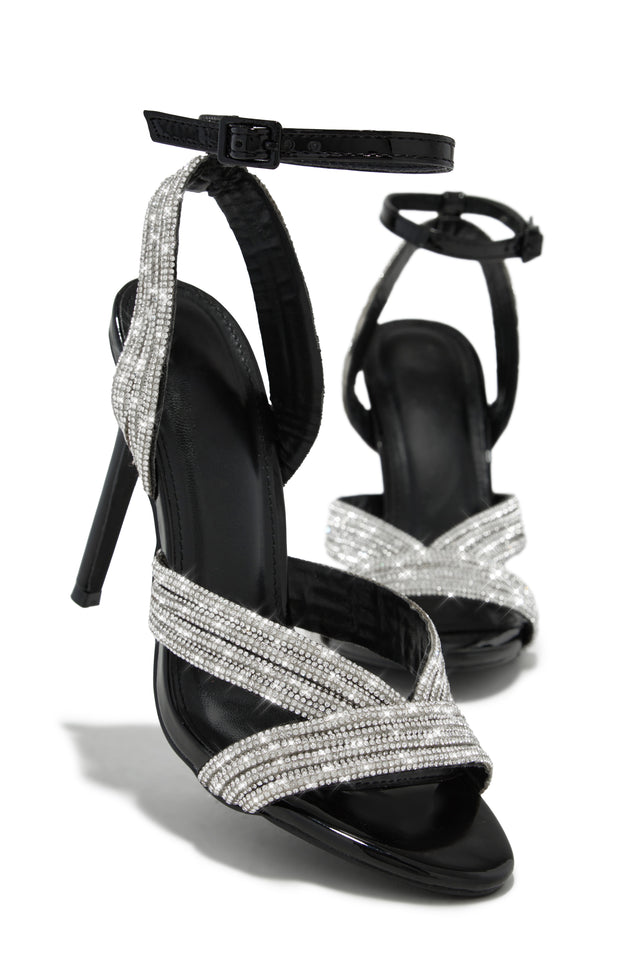 Load image into Gallery viewer, She's Extra Embellished High Heels - Black