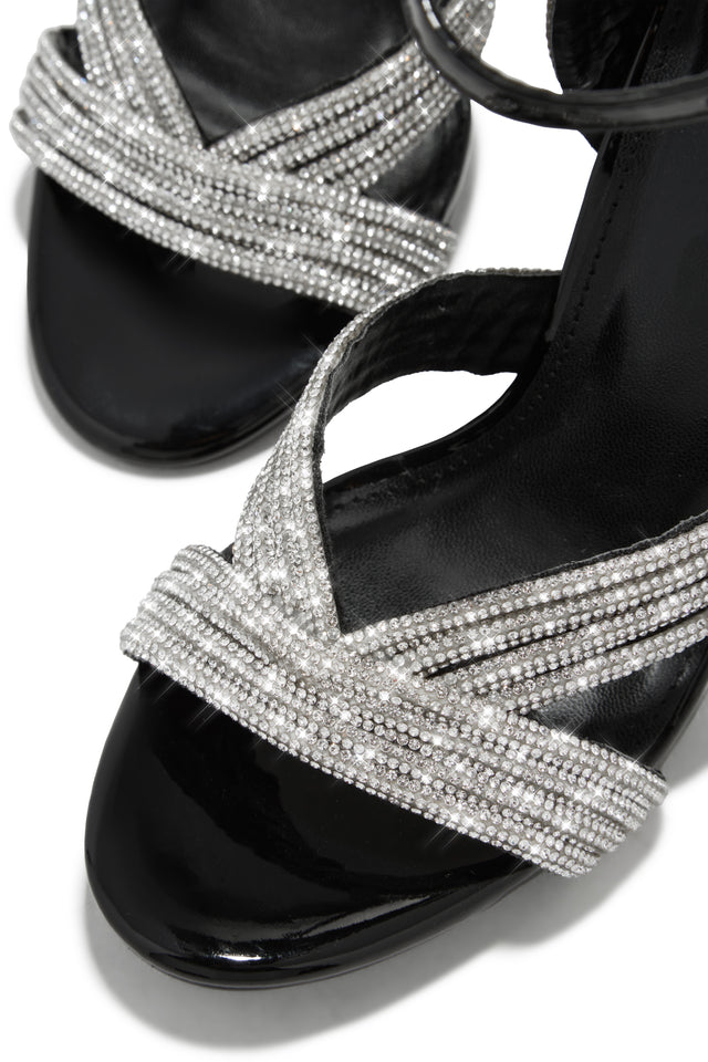 Load image into Gallery viewer, She's Extra Embellished High Heels - Black