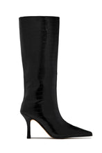 Load image into Gallery viewer, Kianza Heel Boots - Croc Black