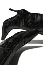 Load image into Gallery viewer, Kianza Heel Boots - Croc Black