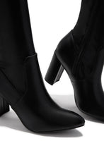 Load image into Gallery viewer, Adeline Chunky Heel Over The Knee Boots - Black