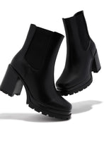Load image into Gallery viewer, Brooklyn Block Heel Ankle Boots - Black