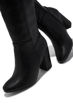 Load image into Gallery viewer, Colette Wide Fit Block Heel Boots - Black