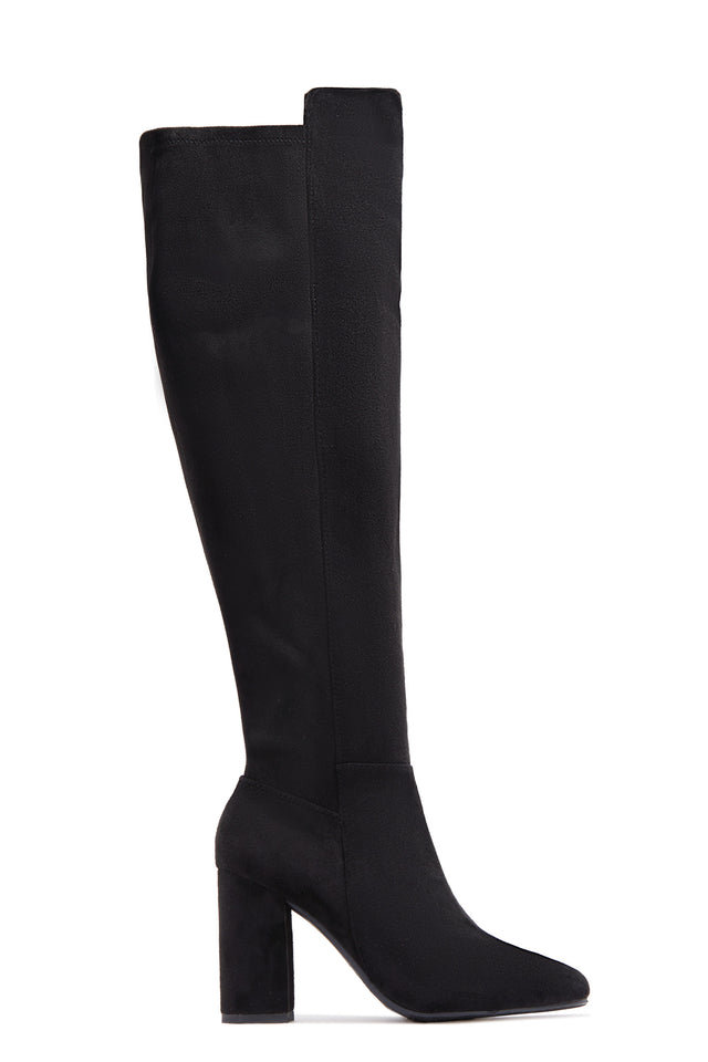 Load image into Gallery viewer, Colette Block Heel Boots - Black Suede