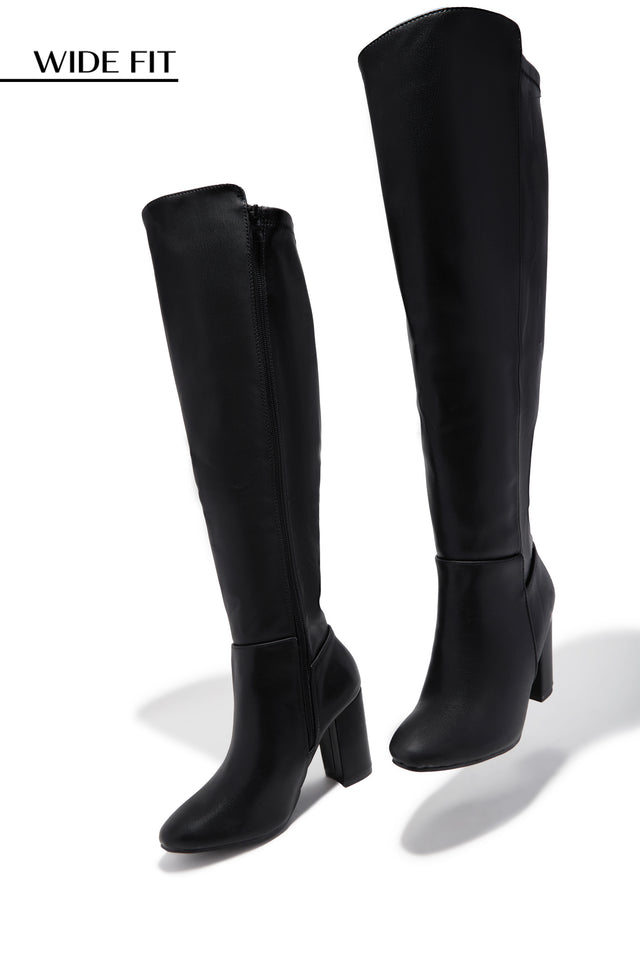 Load image into Gallery viewer, Colette Wide Fit Block Heel Boots - Black