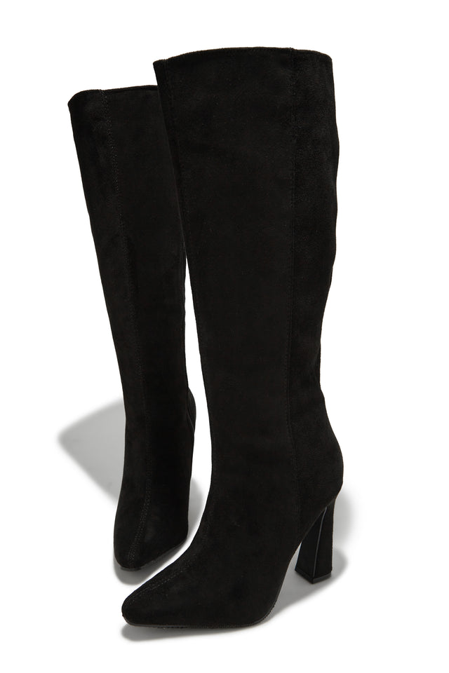 Load image into Gallery viewer, Stella Knee High Heel Boots - Black