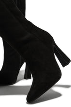 Load image into Gallery viewer, Stella Knee High Heel Boots - Black