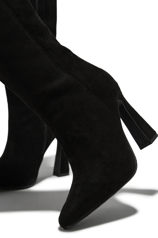 Load image into Gallery viewer, Stella Knee High Heel Boots - Black