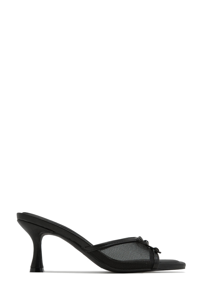 Load image into Gallery viewer, Eliza Mid Heel Mules - Black