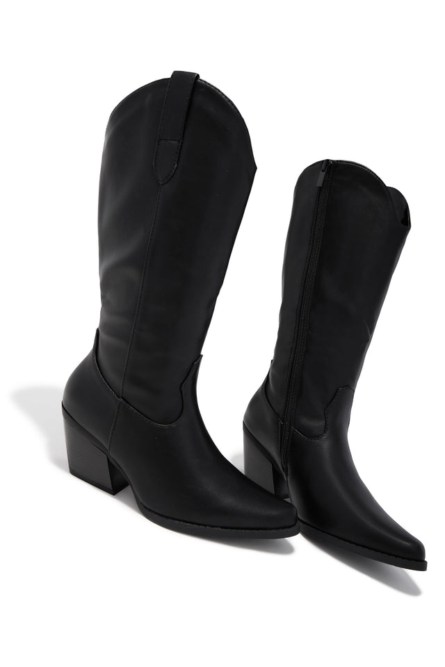 Load image into Gallery viewer, Festival Forever Cowgirl Boots - Black