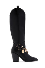 Load image into Gallery viewer, Sunsets & Festivals Cowgirl Boots - Black