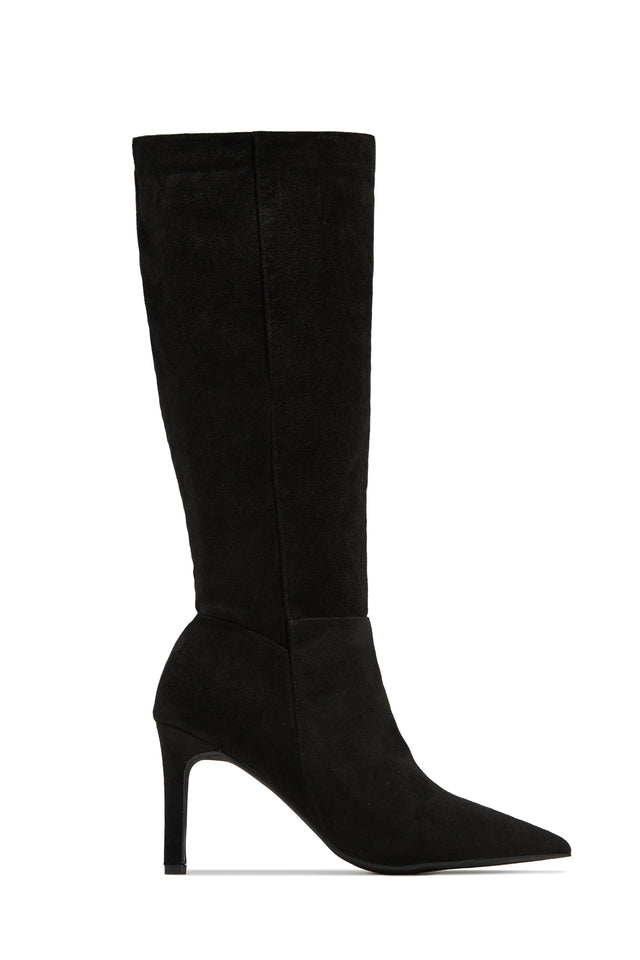 Load image into Gallery viewer, Scarlette Below The Knee Heel Boots - Black
