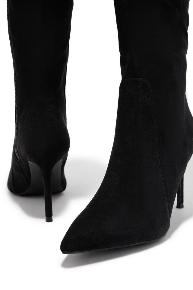 Load image into Gallery viewer, Daniella Below The Knee Heel Boots - Black